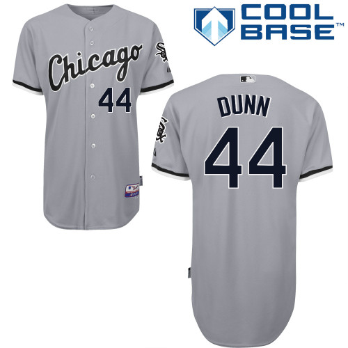 Adam Dunn #44 Youth Baseball Jersey-Chicago White Sox Authentic Road Gray Cool Base MLB Jersey